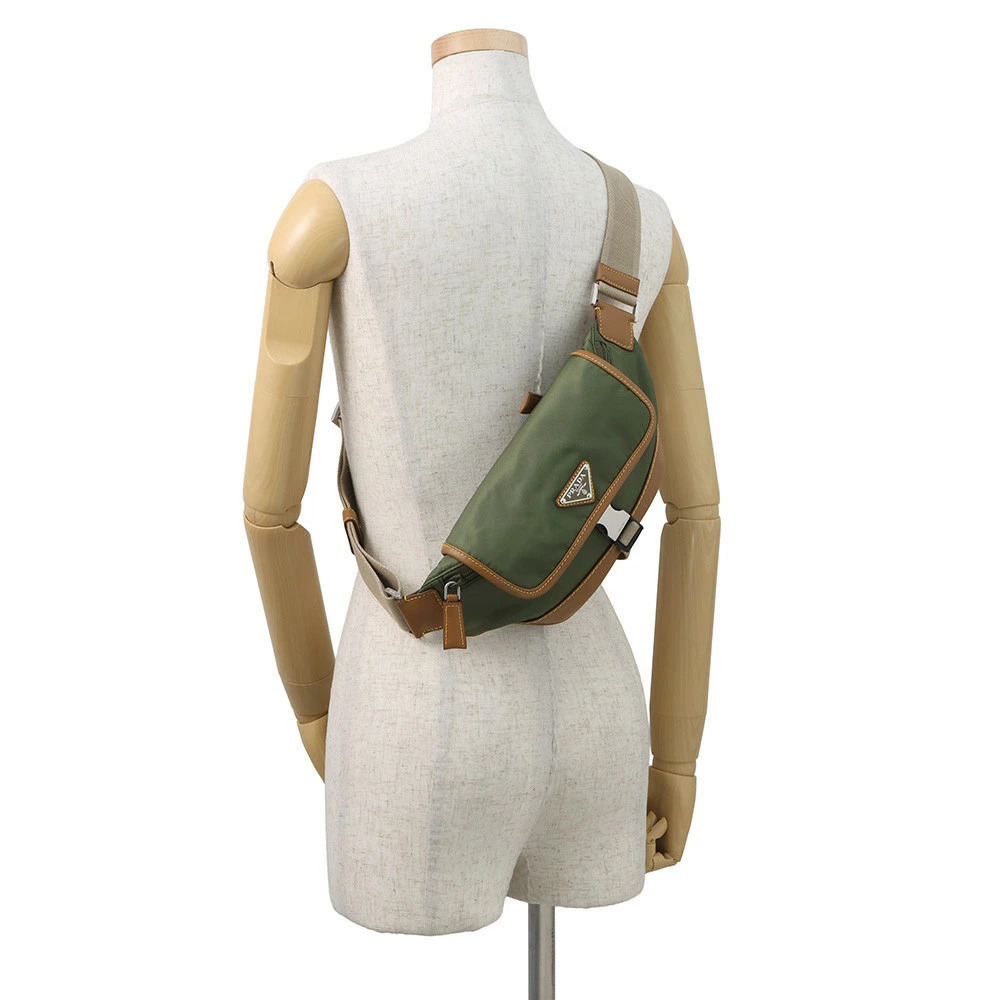 Prada Body Bum Crossbody Belt Bag Triangle Logo Leather Waist Pouch - Picture 5 of 12